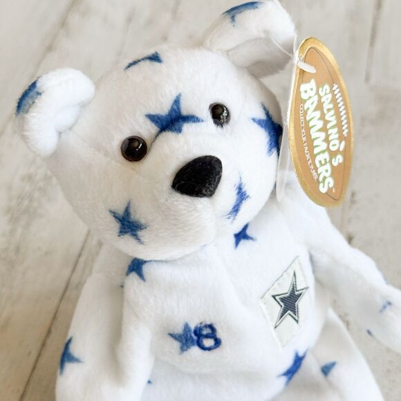 Vintage 1999 Salvino’s Bammers Troy Aikman #8 Dallas Cowboys Bear NFL Plush NWT - Picture 6 of 16